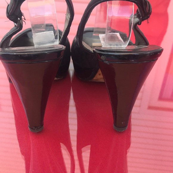 Saks Fifth Ave quilted leather peep shoes - Picture 4 of 6